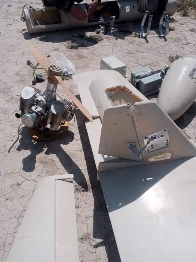 Qasef-2k drone in Iraq, photograph made public on August 23, 2022 in Shafaq News